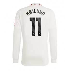 Lacne Muži Futbalové dres Manchester United Rasmus Hojlund #11 2023-24 Dlhy Rukáv - Tretina